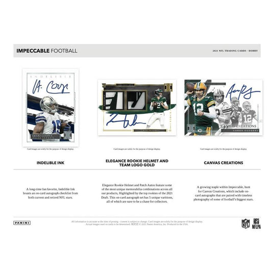 2021 Panini Impeccable NFL Football Hobby Case - 3 Count Set for Collectors