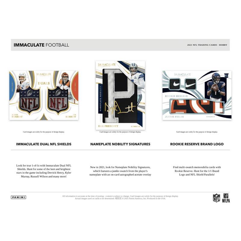 2021 Panini Immaculate NFL Football Hobby Case - 6 Cards per Box, Premium Collectibles