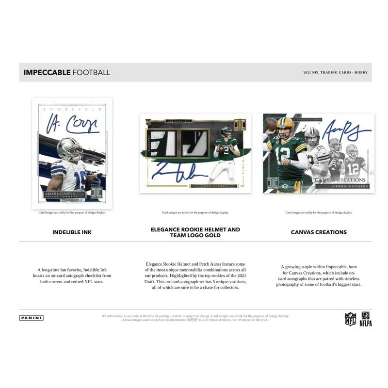 2021 Panini Impeccable NFL Football Hobby Case - 3 Count Set for Collectors