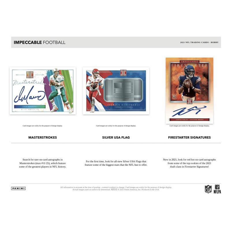 2021 Panini Impeccable NFL Football Hobby Case - 3 Count Set for Collectors