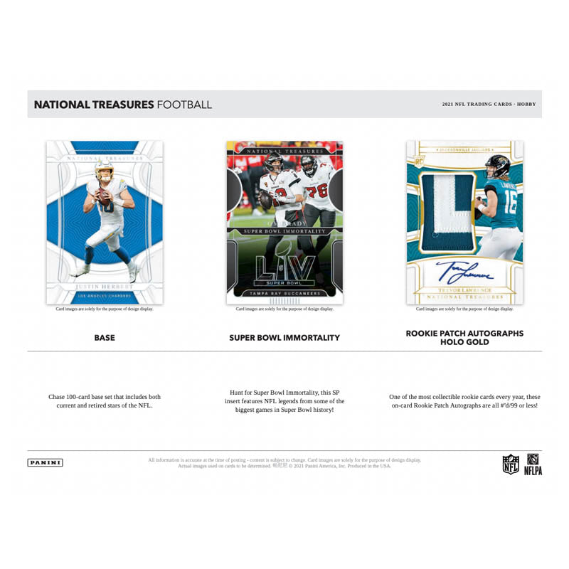 2021 Panini National Treasures Football Hobby Case - 4 Count Collectible Cards