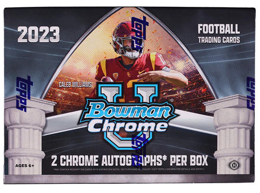 2023 Bowman Chrome University Football Breaker's Delight Collector's Box - 5 Packs